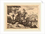 Man on a Small Wooden Bridge by Allart van Everdingen