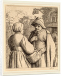 Man and Woman Conversing, probably 1673 by Adriaen van Ostade