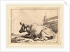 Cow Lying Down near a Fence, 1650 by Paulus Potter