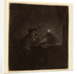 Student at a Table by Candlelight, c. 1642 by Rembrandt van Rijn