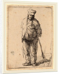 Ragged Peasant with His Hands behind Him, Holding a Stick, c. 1630 by Rembrandt van Rijn