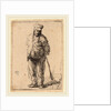 Ragged Peasant with His Hands behind Him, Holding a Stick, c. 1630 by Rembrandt van Rijn