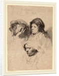 Three Heads of Women, One Asleep, 1637 by Rembrandt van Rijn