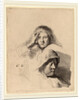 Three Heads of Women, One Lightly Etched, c. 1637 by Rembrandt van Rijn
