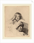 Three Heads of Women, One Lightly Etched, c. 1637 by Rembrandt van Rijn