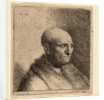 Bald Man in a Fur Cloak, c. 1630 by Rembrandt van Rijn and Studio of Rembrandt van Rijn