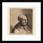 Bald Man in a Fur Cloak, c. 1630 by Rembrandt van Rijn and Studio of Rembrandt van Rijn