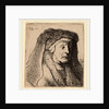 Bust of an Old Woman in a Furred Cloak and Heavy Headdress, 1631 by Rembrandt van Rijn and Studio of Rembrandt van Rijn
