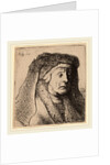 Bust of an Old Woman in a Furred Cloak and Heavy Headdress, 1631 by Rembrandt van Rijn and Studio of Rembrandt van Rijn