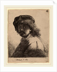 Self-Portrait in a Cap and Scarf with the Face Dark, 1633 by Rembrandt van Rijn