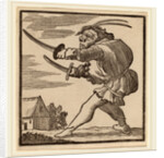 Hunchback Brandishing Two Swords by H. Numan