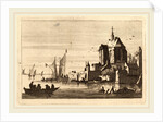 Church in an Inlet with Rowboat in the Foreground by Franz Edmund Weirotter