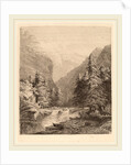 Mountain Waterfall by Alexandre Calame