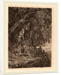 Couple Resting on a Cliff by Alexandre Calame