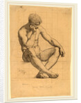 Seated Male Nude: Study for Science-Iowa State Capitol by Kenyon Cox