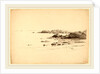 Rocklined Beach with Distant Boats by William Stanley Haseltine