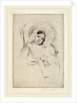 Margot in a Floppy Bonnet Leaning against a Chair by Mary Cassatt