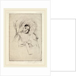 Margot in a Floppy Bonnet Leaning against a Chair by Mary Cassatt