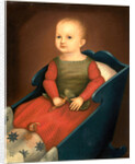 Baby in Blue Cradle, c. 1840 by Anonymous