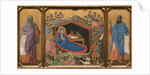 Italian, The Nativity with the Prophets Isaiah and Ezekiel, tempera on single panel by Duccio di Buoninsegna