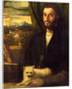 Italian, Portrait of a Man with a Dog, c. 1520 by Cariani