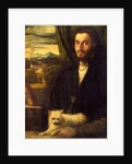 Italian, Portrait of a Man with a Dog, c. 1520 by Cariani