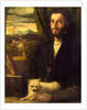 Italian, Portrait of a Man with a Dog, c. 1520 by Cariani