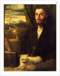 Italian, Portrait of a Man with a Dog, c. 1520 by Cariani