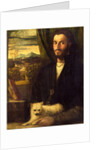 Italian, Portrait of a Man with a Dog, c. 1520 by Cariani