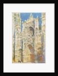 Rouen Cathedral, West Façade, Sunlight, 1894 by Claude Monet