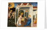 Italian, The Annunciation and Expulsion from Paradise, c. 1435 by Giovanni di Paolo