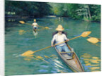 Skiffs, 1877 by Gustave Caillebotte