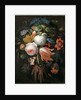 German, A Hanging Bouquet of Flowers, probably 1665-1670 by Abraham Mignon