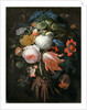 German, A Hanging Bouquet of Flowers, probably 1665-1670 by Abraham Mignon