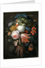German, A Hanging Bouquet of Flowers, probably 1665-1670 by Abraham Mignon