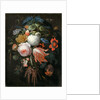 German, A Hanging Bouquet of Flowers, probably 1665-1670 by Abraham Mignon