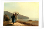 Two Women Chatting by the Sea, St. Thomas, 1856 by Camille Pissarro