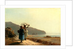 Two Women Chatting by the Sea, St. Thomas, 1856 by Camille Pissarro