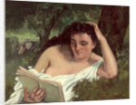 A Young Woman Reading by Gustave Courbet