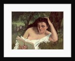 A Young Woman Reading by Gustave Courbet