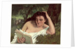 A Young Woman Reading by Gustave Courbet