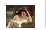 A Young Woman Reading by Gustave Courbet