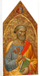 Madonna and Child with Saint Peter and Saint Stephen left panel by Martino di Bartolomeo di Biagio
