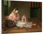 Muslim Lady Reclining An Indian Girl with a Hookah, by Francesco Renaldi