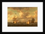 English Ships Coming to Anchor in a Fresh Breeze by Dominic Serres