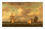 English Ships Coming to Anchor in a Fresh Breeze by Dominic Serres