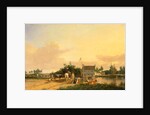 Buckenham Ferry, on the River Yare, Norfolk by Joseph Stannard