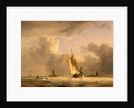 Fishing Smack and Other Vessels in a Strong Breeze Shipping in a Choppy Sea; Storm Approaching by Joseph Stannard