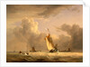 Fishing Smack and Other Vessels in a Strong Breeze Shipping in a Choppy Sea; Storm Approaching by Joseph Stannard