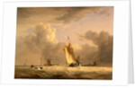 Fishing Smack and Other Vessels in a Strong Breeze Shipping in a Choppy Sea; Storm Approaching by Joseph Stannard